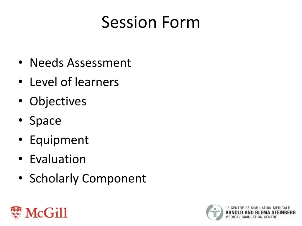 session form