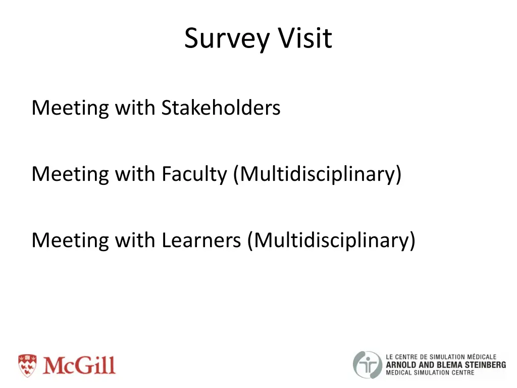 survey visit