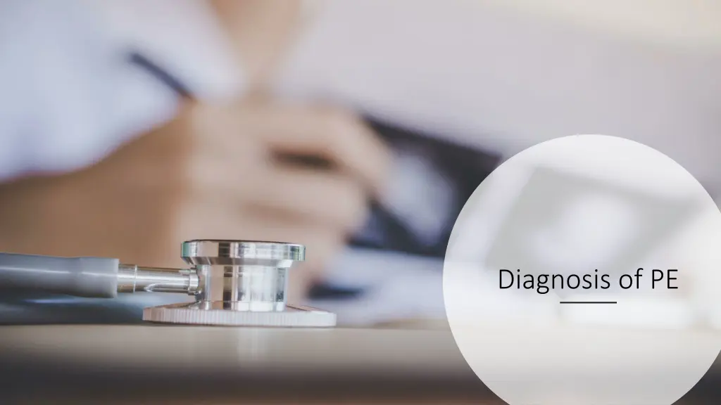 diagnosis of pe
