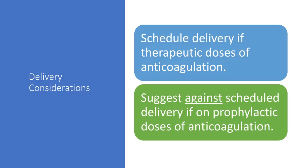 schedule delivery if therapeutic doses