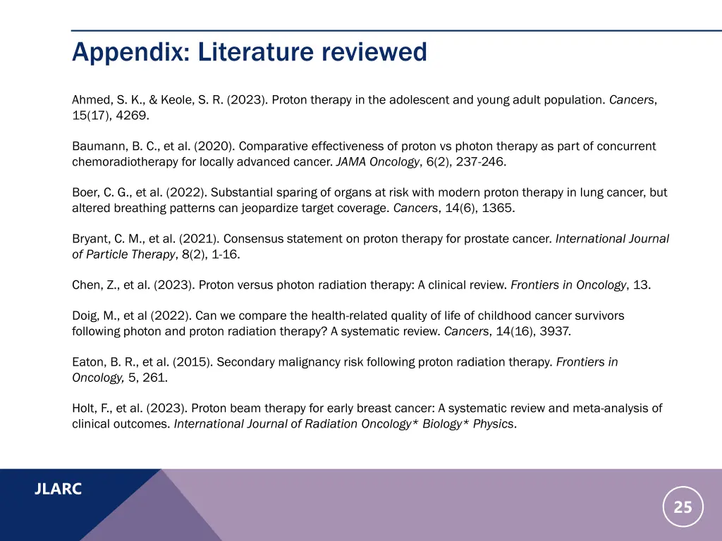 appendix literature reviewed