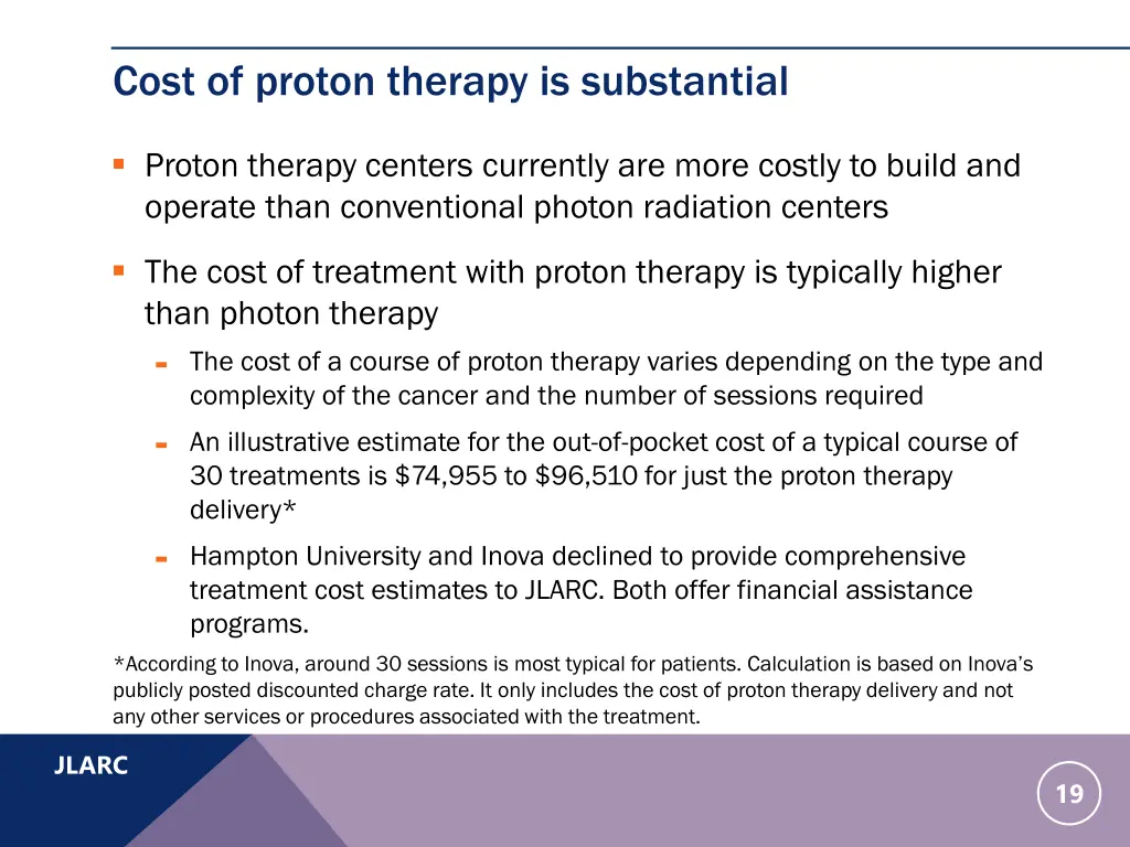 cost of proton therapy is substantial