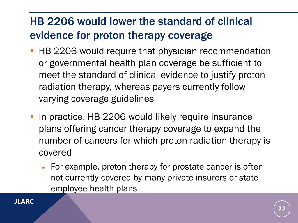 hb 2206 would lower the standard of clinical