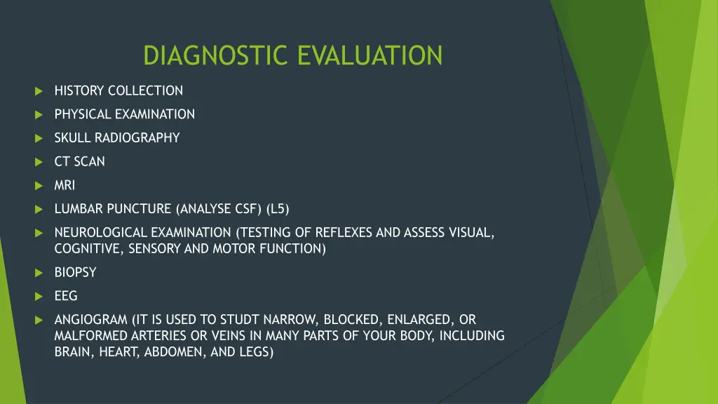 diagnostic evaluation