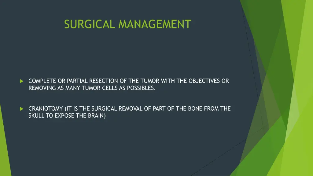 surgical management