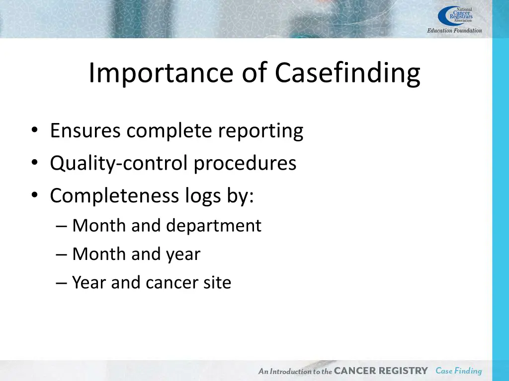 importance of casefinding