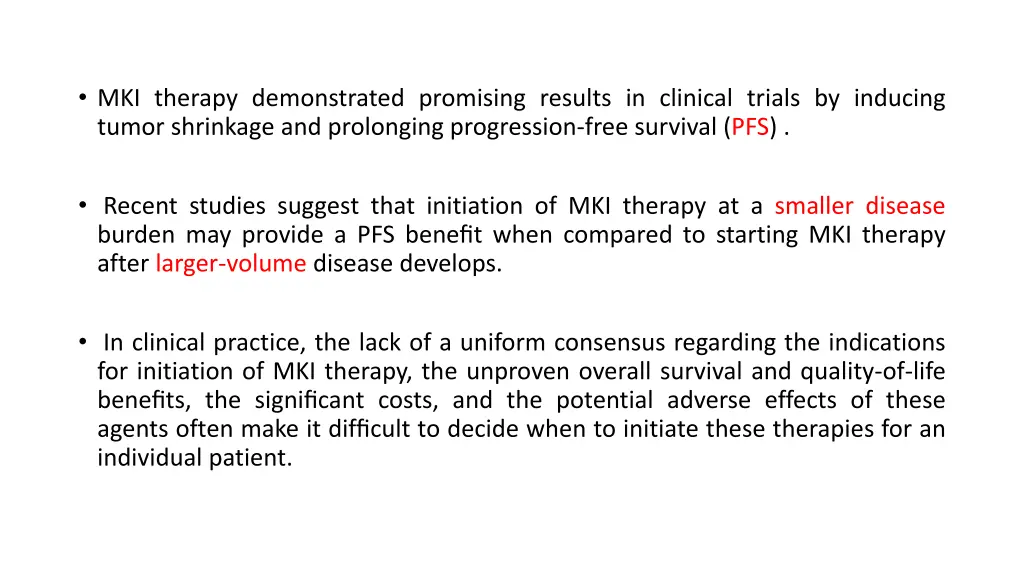 mki therapy demonstrated promising results