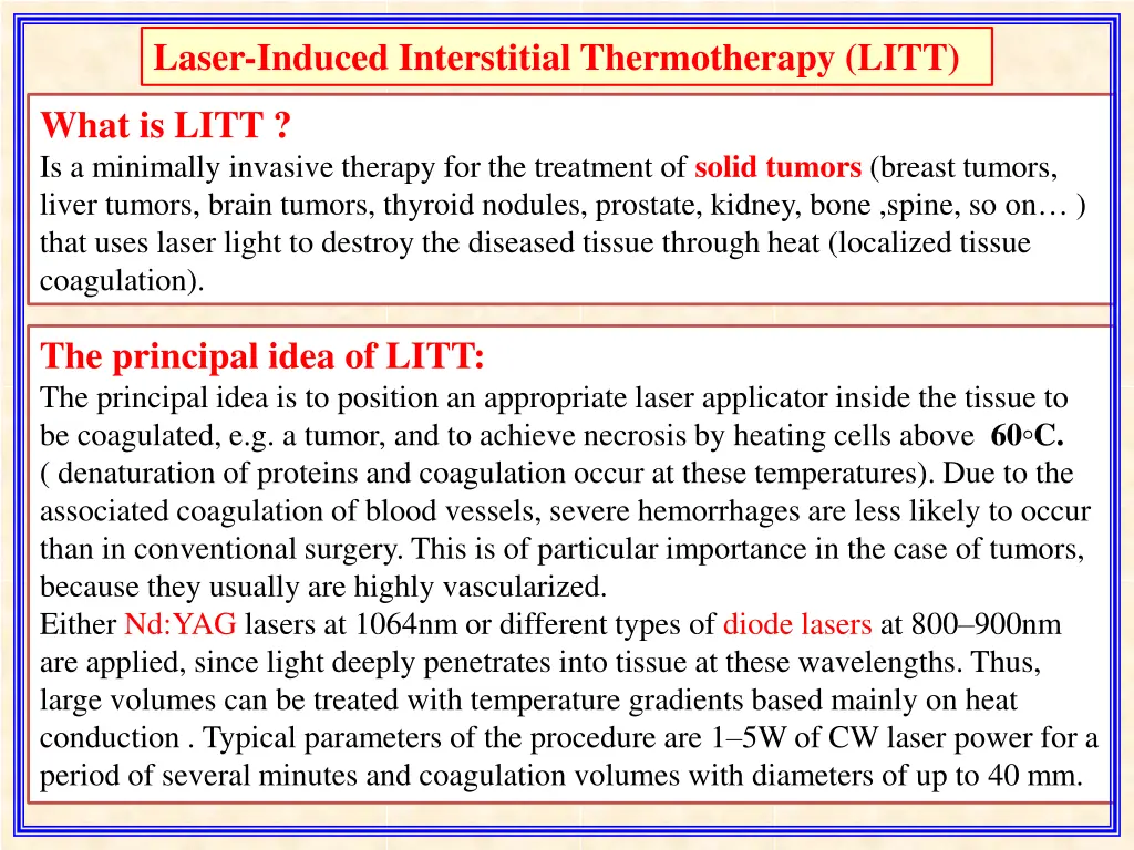 laser induced interstitial thermotherapy litt 1