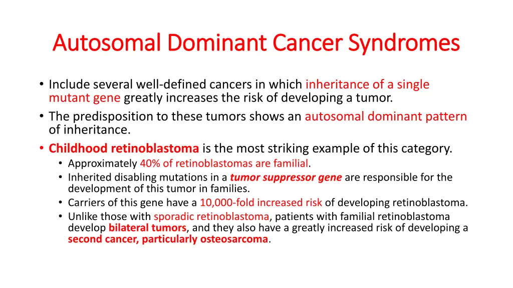 autosomal dominant cancer syndromes autosomal