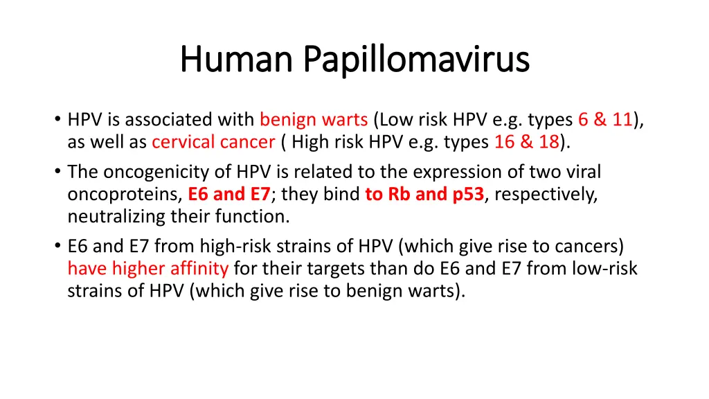 human papillomavirus human papillomavirus