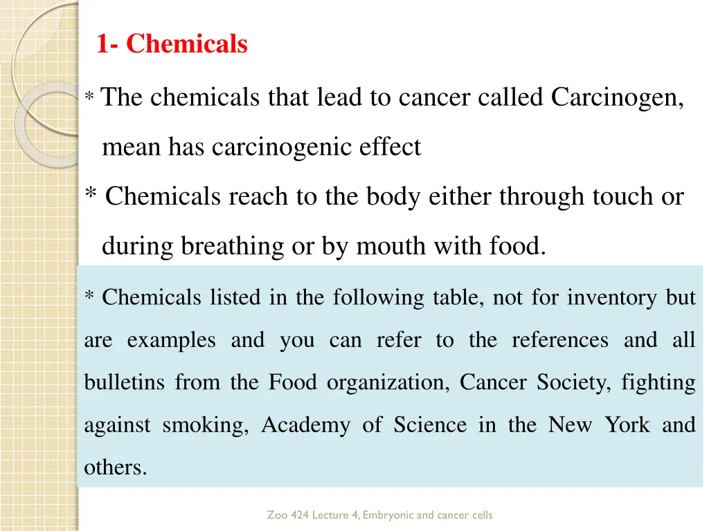 1 chemicals