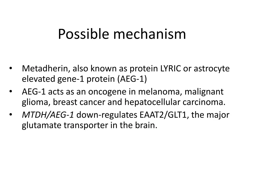 possible mechanism