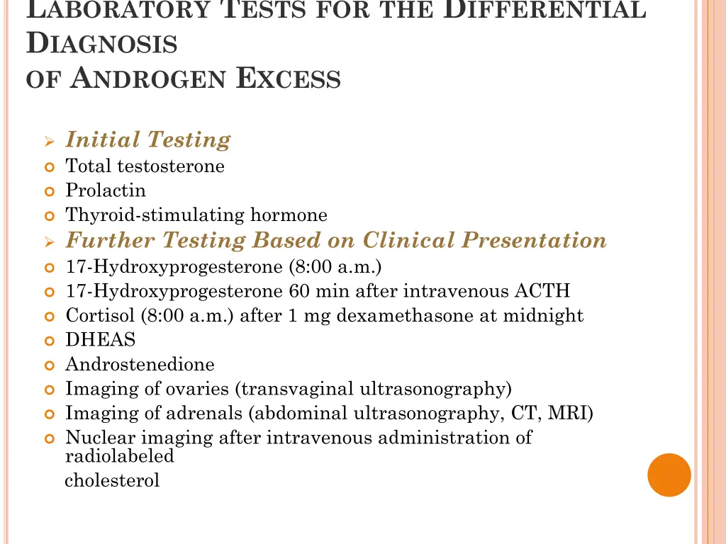 l aboratory t ests for the d ifferential