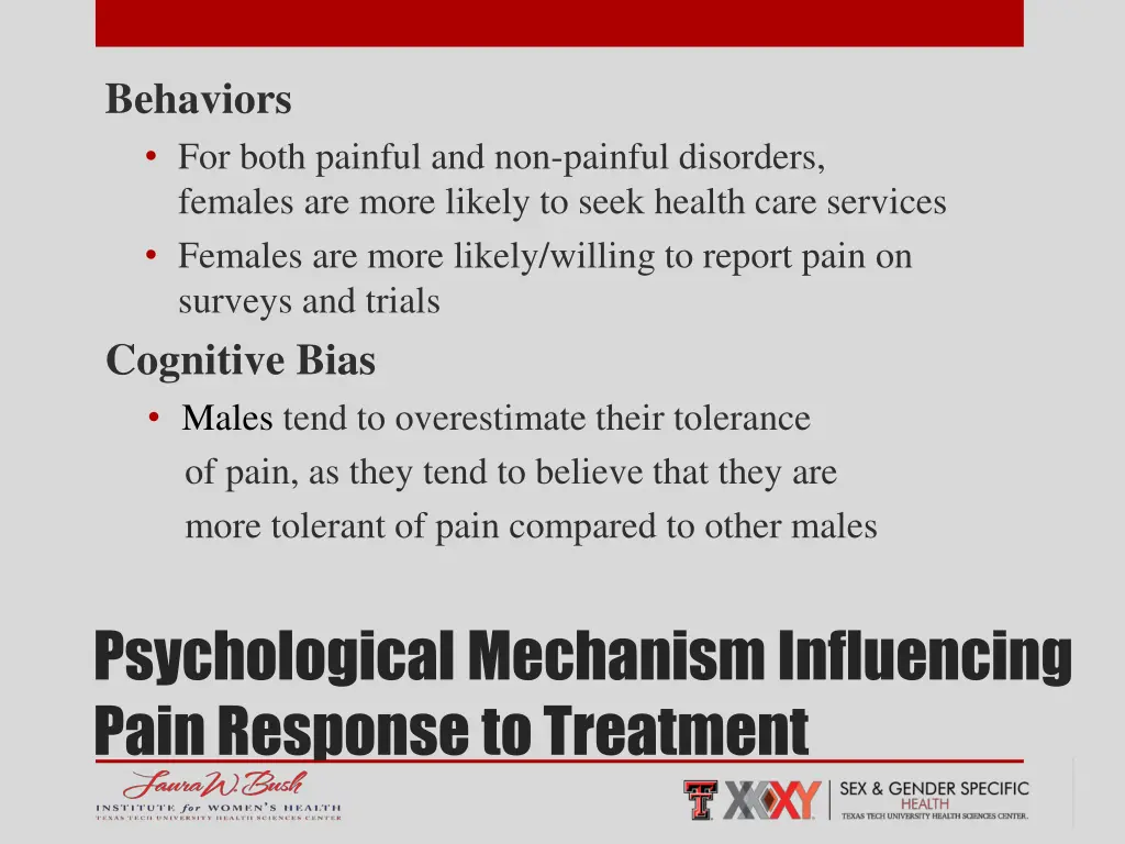 behaviors for both painful and non painful