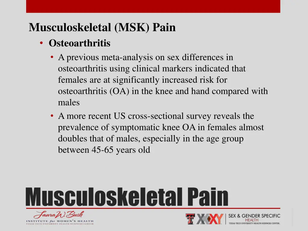 musculoskeletal msk pain osteoarthritis