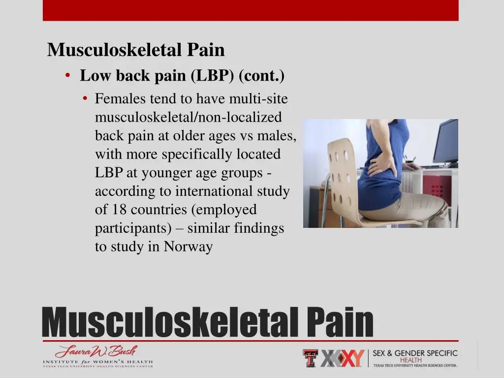 musculoskeletal pain low back pain lbp cont
