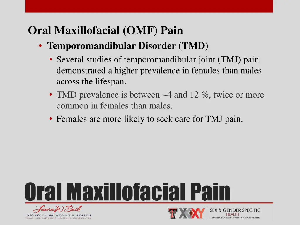 oral maxillofacial omf pain temporomandibular