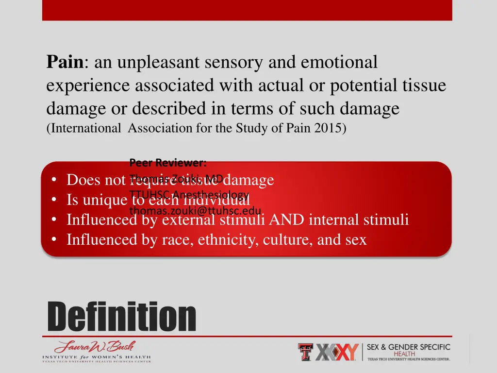 pain an unpleasant sensory and emotional