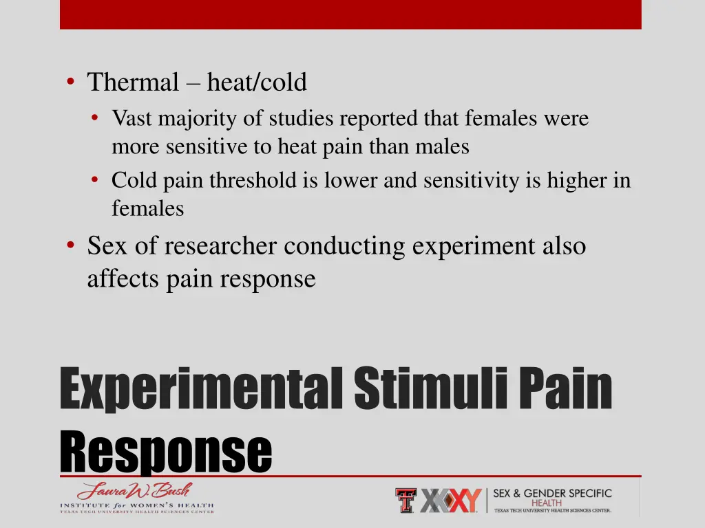 thermal heat cold vast majority of studies