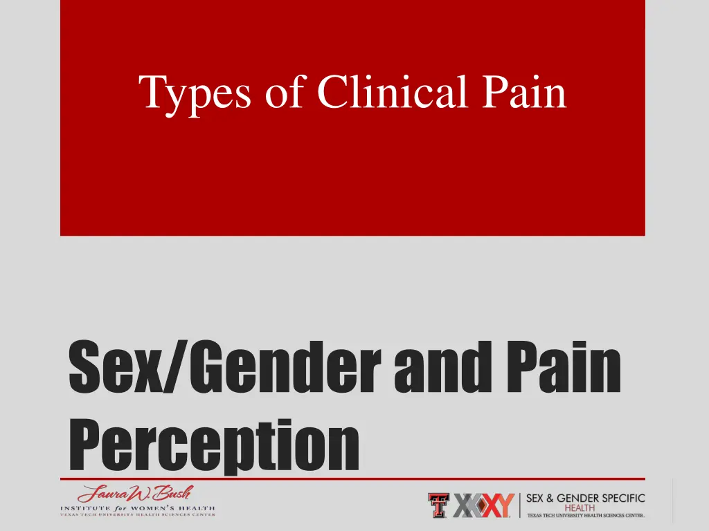 types of clinical pain