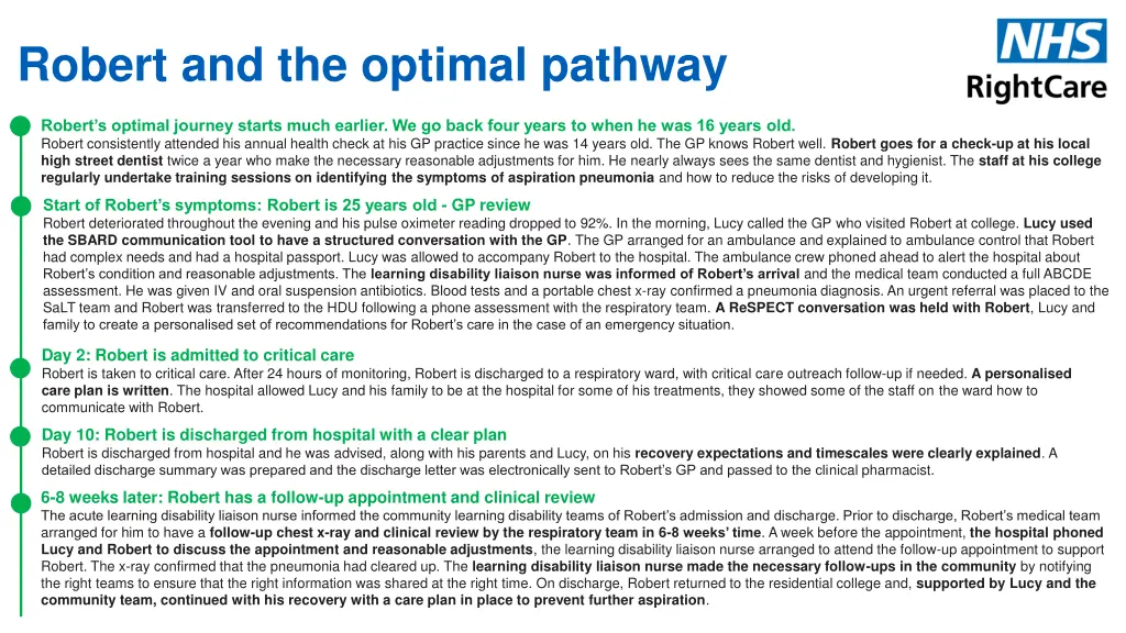 robert and the optimal pathway