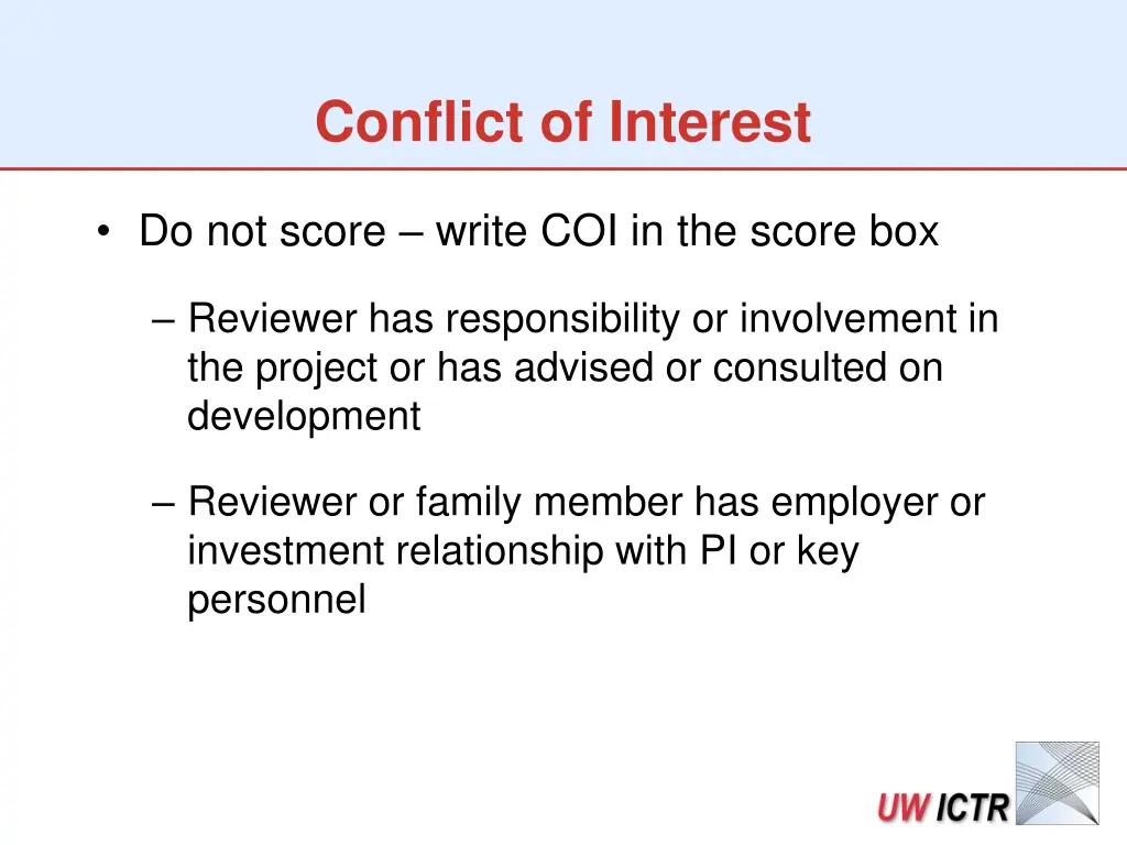 conflict of interest