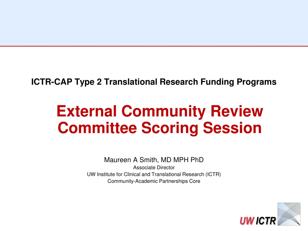 ictr cap type 2 translational research funding