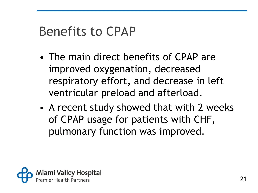 benefits to cpap