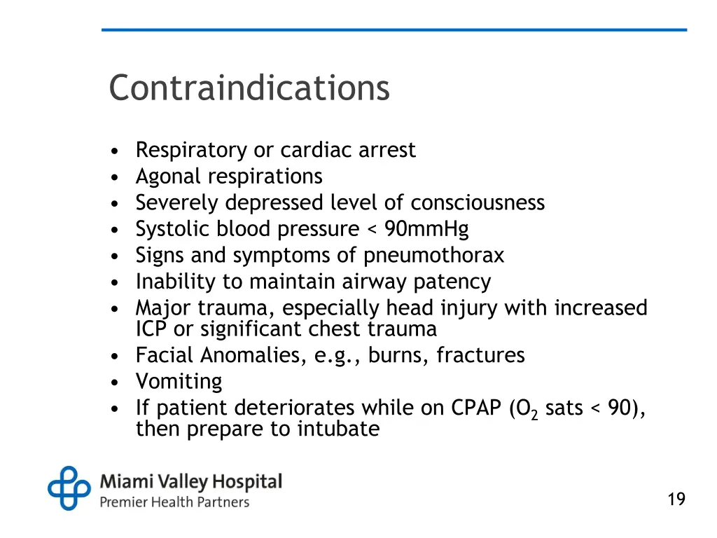 contraindications