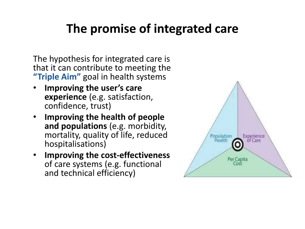 the promise of integrated care