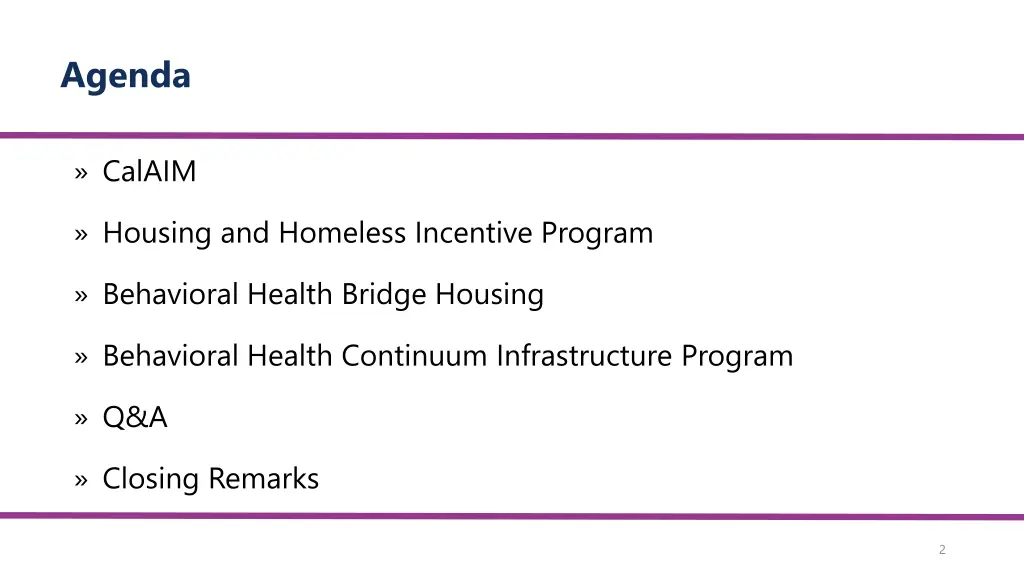 agenda