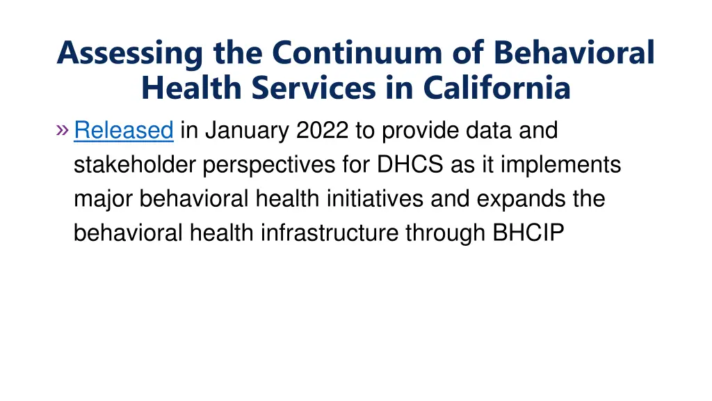 assessing the continuum of behavioral health