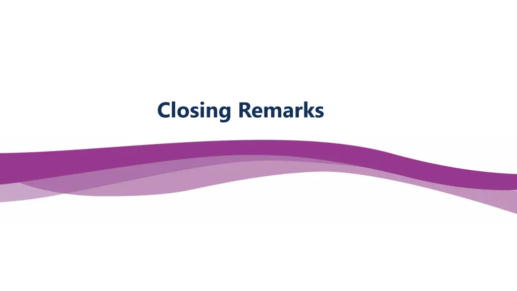 closing remarks