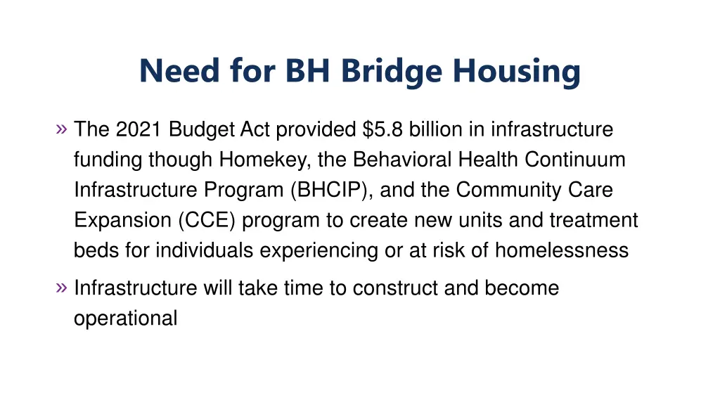 need for bh bridge housing 1