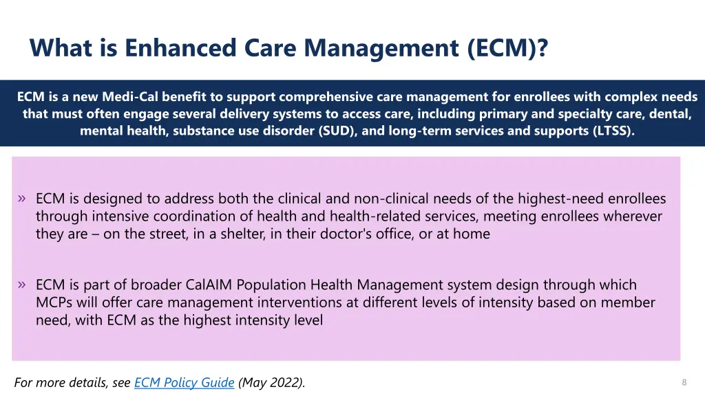 what is enhanced care management ecm