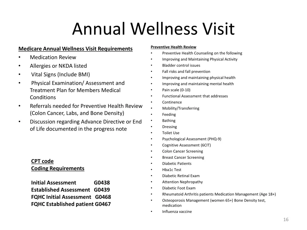 annual wellness visit