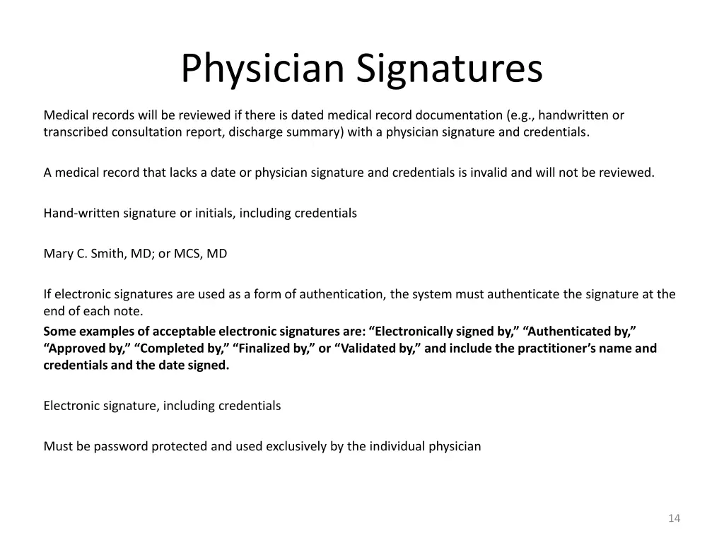 physician signatures