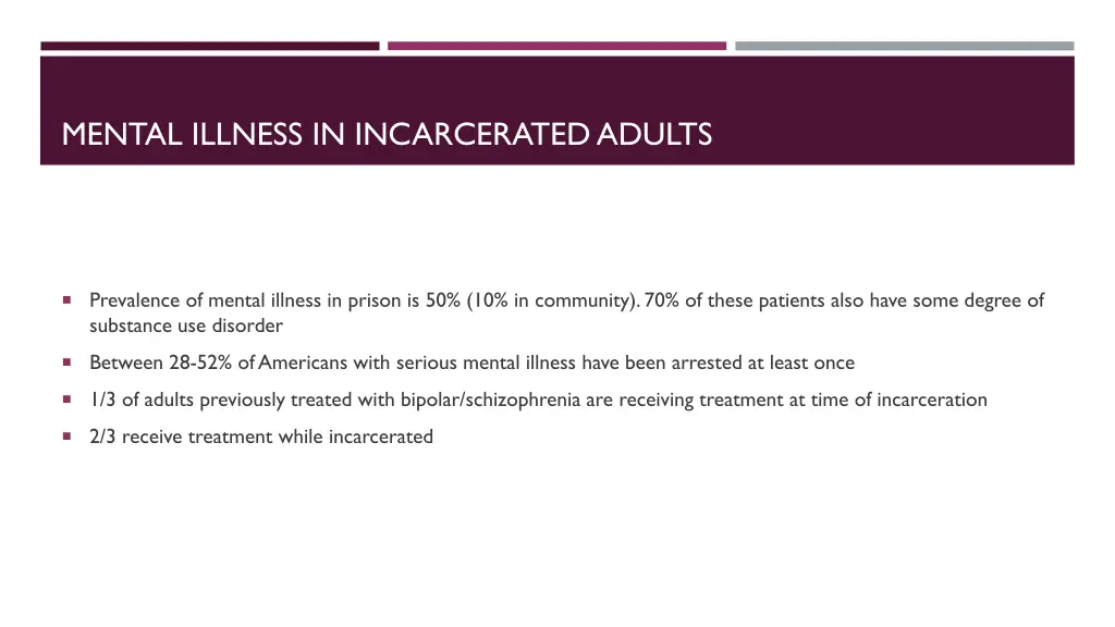 mental illness in incarcerated adults