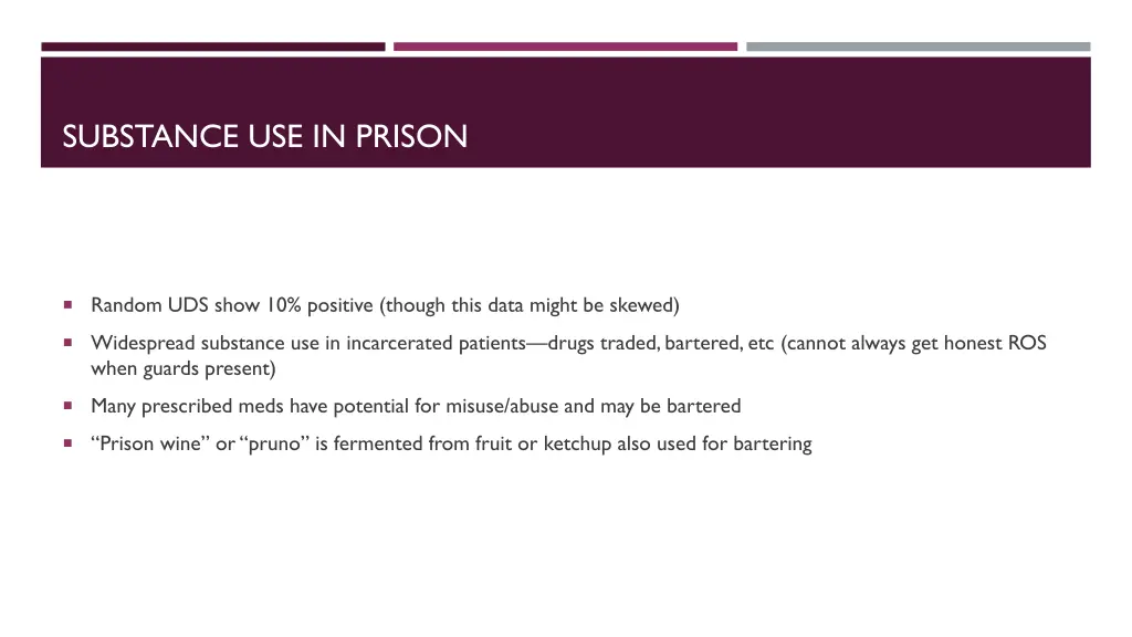 substance use in prison
