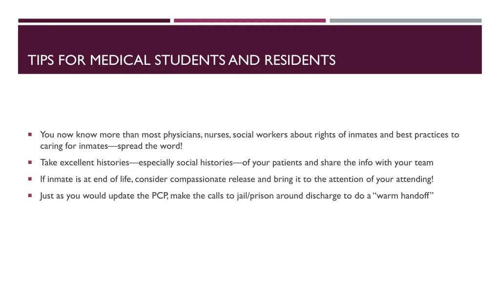 tips for medical students and residents