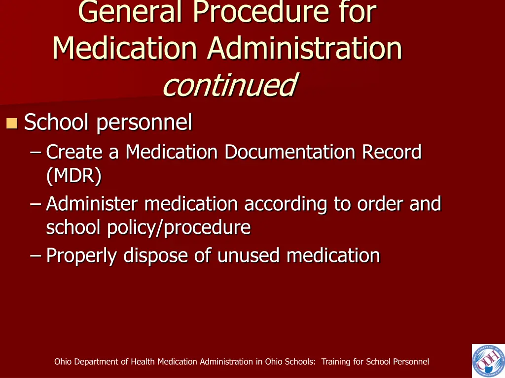 general procedure for medication administration 1
