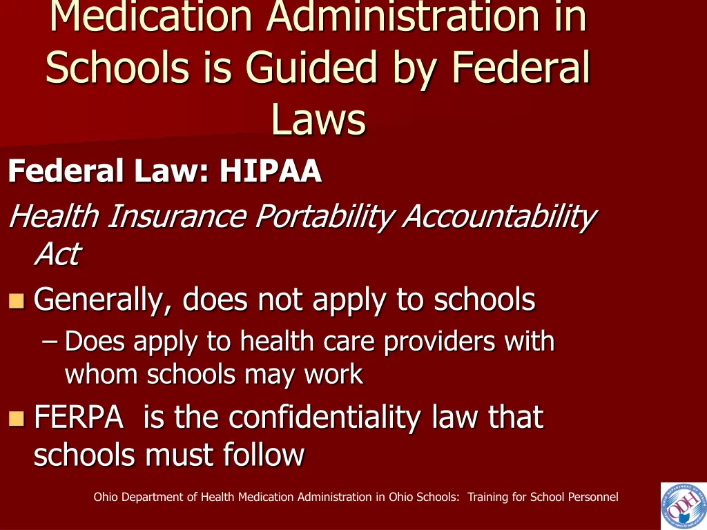 medication administration in schools is guided 1
