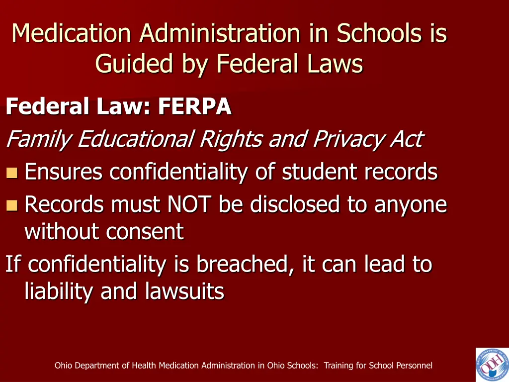 medication administration in schools is guided
