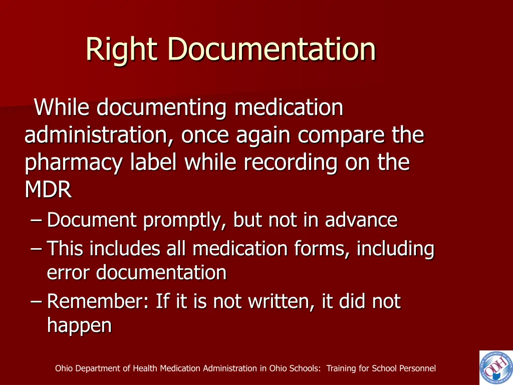 right documentation