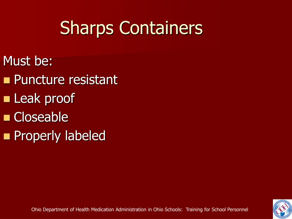 sharps containers