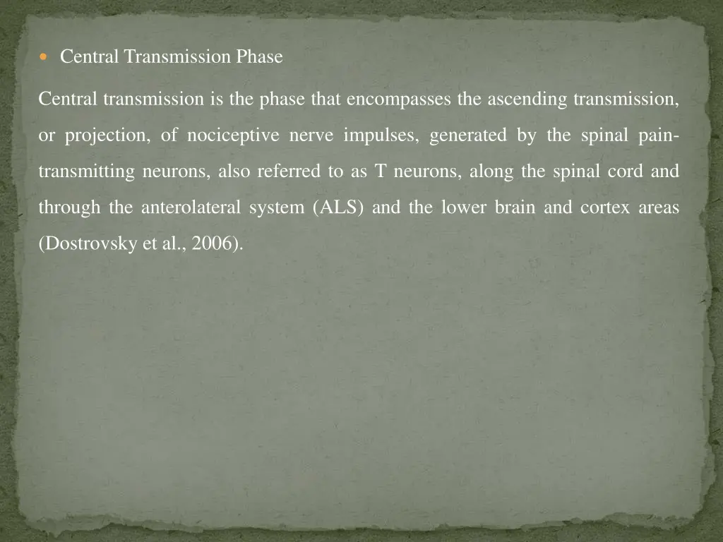 central transmission phase