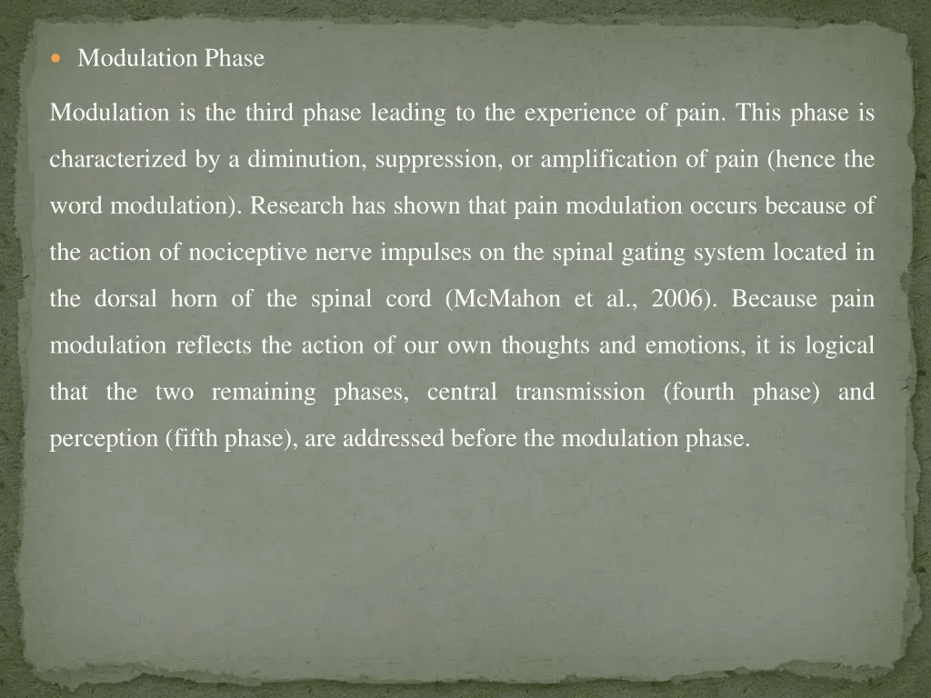 modulation phase