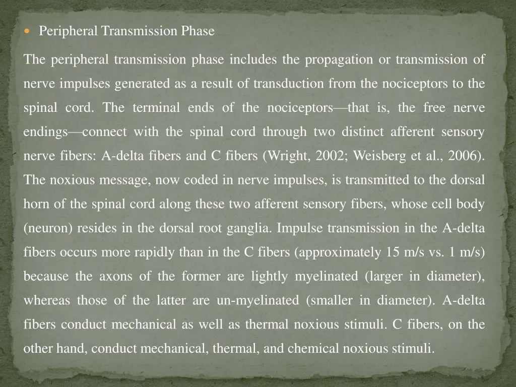 peripheral transmission phase
