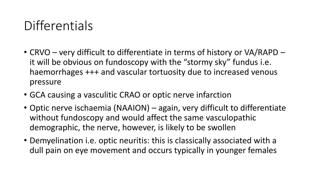 differentials