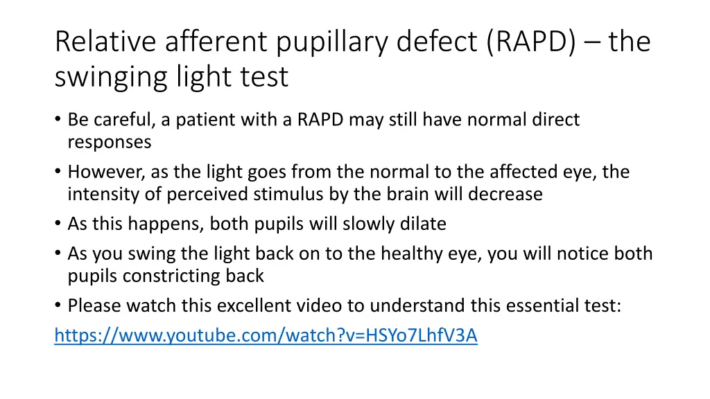 relative afferent pupillary defect rapd 2